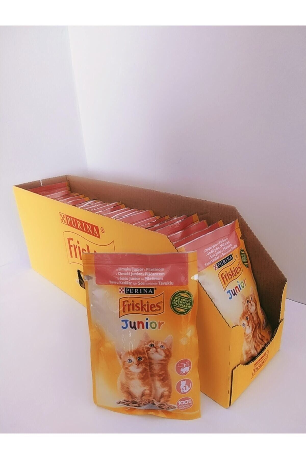 FRISKIES Yavru Tavuklu Pouch Yaş Kedi Maması 85 Gr - 26 Adet FRISKIES Yavru Tavuklu Pouch Yaş Kedi Maması 85 Gr - 26 Adet