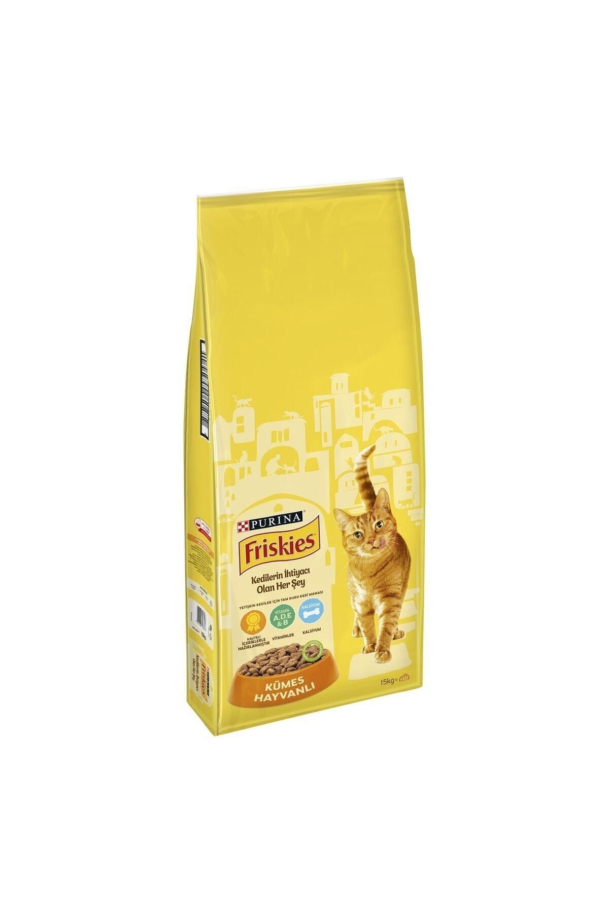 FRISKIES Yetişkin Kümes Hayvanlı Kedi Maması 15 KG