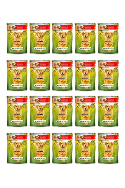 FRISKIES Sığır Etli Ve Patatesli Yetişkin Köpek Konservesi 100 Gr - 20 Adet