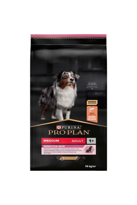 Pro Plan Medium Sensitive Skin Adult Somonlu Kuru Köpek Maması 14 Kg