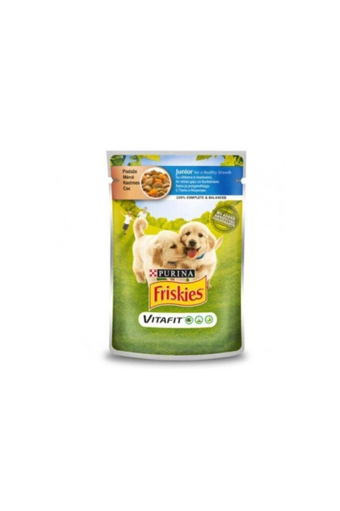 FRISKIES Junior Tavuklu Ve Havuçlu Yavru Köpek Konservesi 100 Gr - 20 Adet